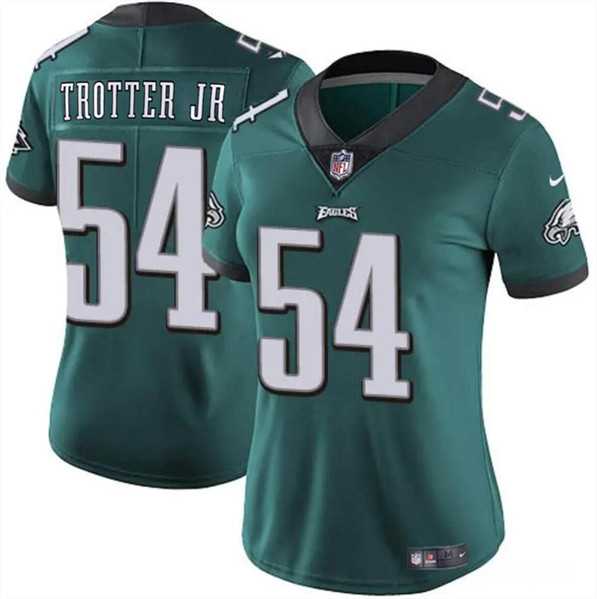 Womens Philadelphia Eagles #54 Jeremiah Trotter Jr Green 2024 Draft Vapor Untouchable Limited Stitched Jersey Dzhi